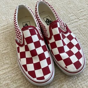 Red Checkered Vans